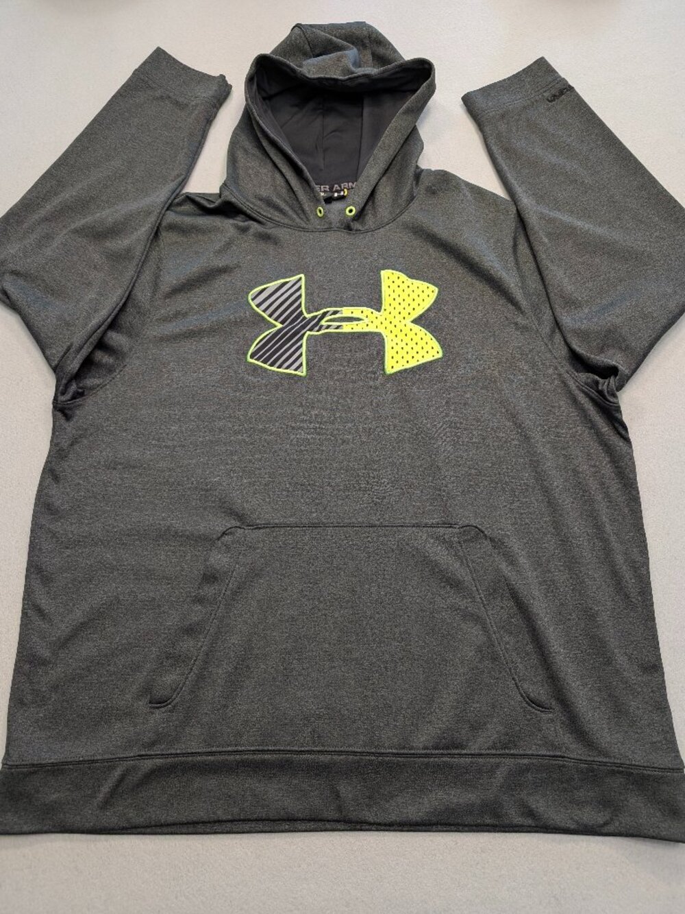 Under Armour ColdGear Gray Fleece Hoodie XL Loose Fit
